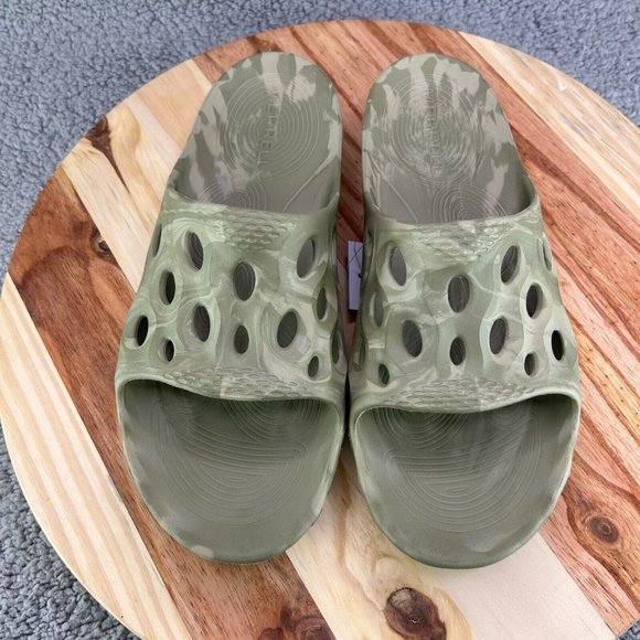 Merrell Sandals Men\'s Hydro Slide Beige Green Open Toe Slip-On Sz 11 main image 14